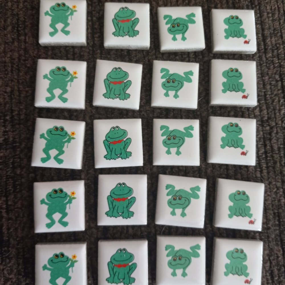 Lot of 20 mini ceramic mosaic tiles arts and crafts